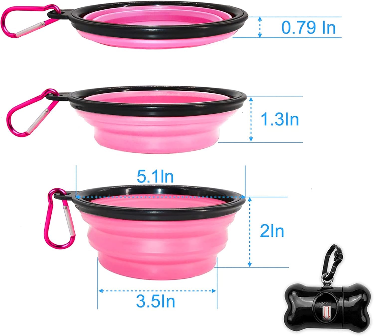 Dog Leashes for Large Dogs Heavy Duty Dog Leash 4/5/6 FT with Comfortable Padded Handle and Highly Reflective Threads for Medium Large Dogs Walking Training Running (5Ft-1/2'',Pink)