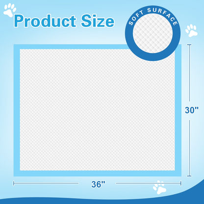 Puppy Pads Extra Large,30’’X36’’ ,30Count Pee Pads for Dogs ,XXL Disposable Potty Training Pads,Super Absorbent Dog Pee Pads,Wee Wee Pads for Doggies,Leak-Proof & Quick-Dry Pet Pads